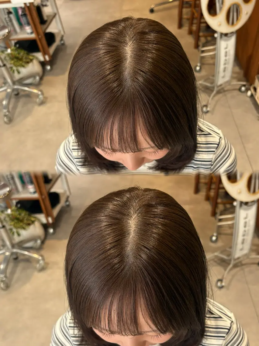 ミディアム カット ヘアカラー 相宮 優羽のヘアスタイル