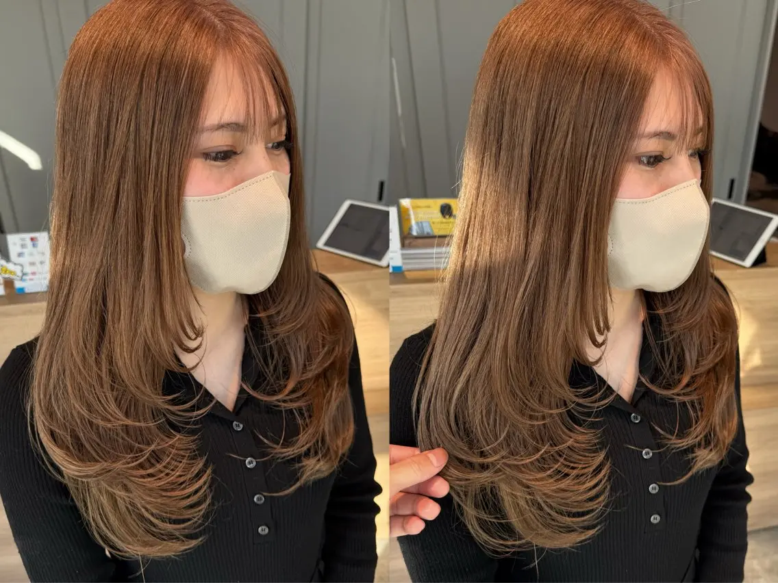 ロング カラー 髪質改善 レイヤーカット ロング 髪質改善特化型美容師 🫧岡本璃来🫧のヘアスタイル