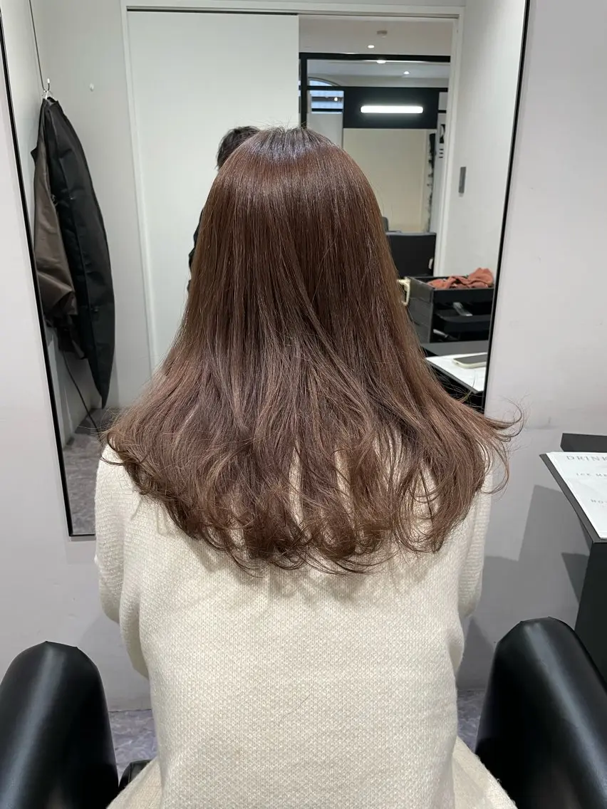 ロング カラー ヘアカラー 韓国風スタイル 北田陸斗のヘアスタイル
