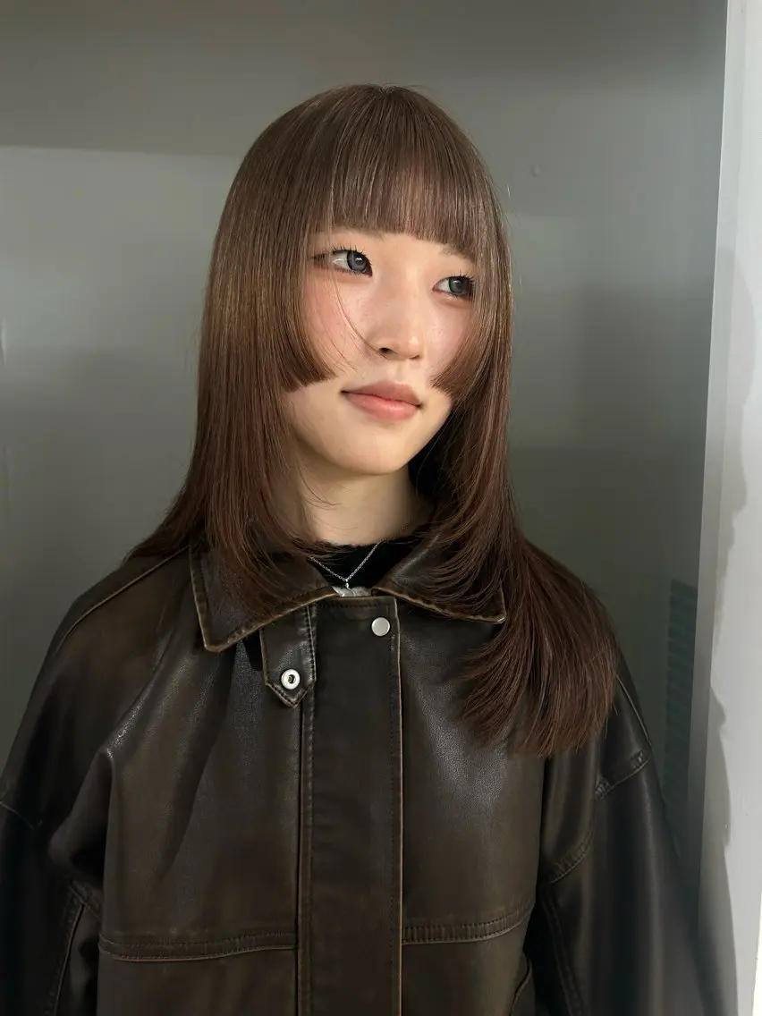 セミロング カラー カット ヘアカラー トリートメント 心斎橋/レイヤー/ パーマ/モエのヘアスタイル