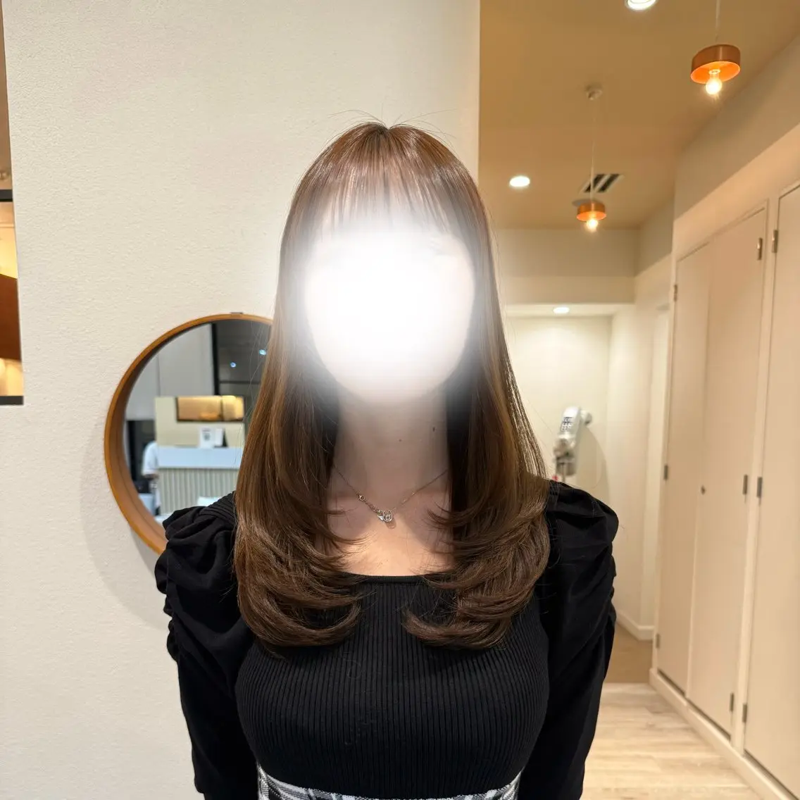 ロング ロングレイヤー レイヤーカット ロング カット クロギ リョウのヘアスタイル