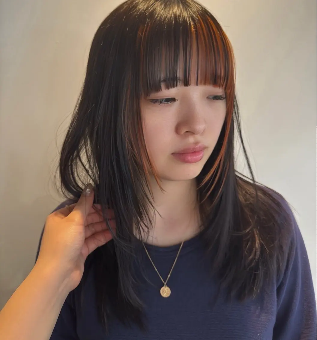 ロング saki｜透明カラー ドライパーマ.パーマのヘアスタイル