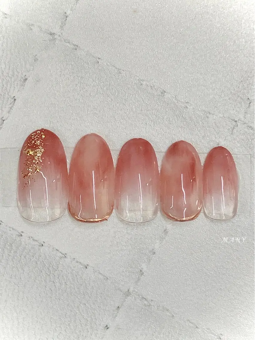 ネイル グラデーション ニュアンスネイル 春ネイル ハンドネイル Mary nail .narumiのネイルデザイン