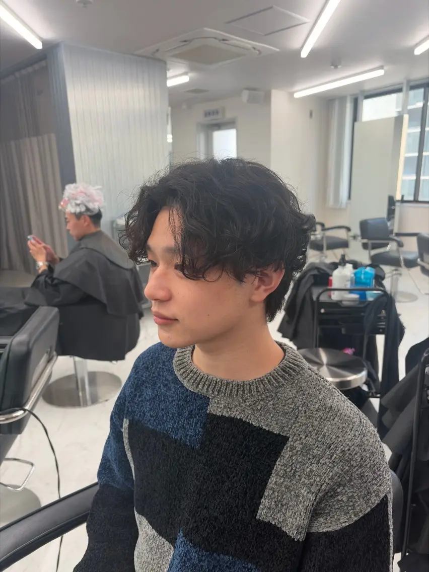 大人の色気/韓国ヘア♪メンズカット+シャドウパーマ<#メンズサロン>の写真