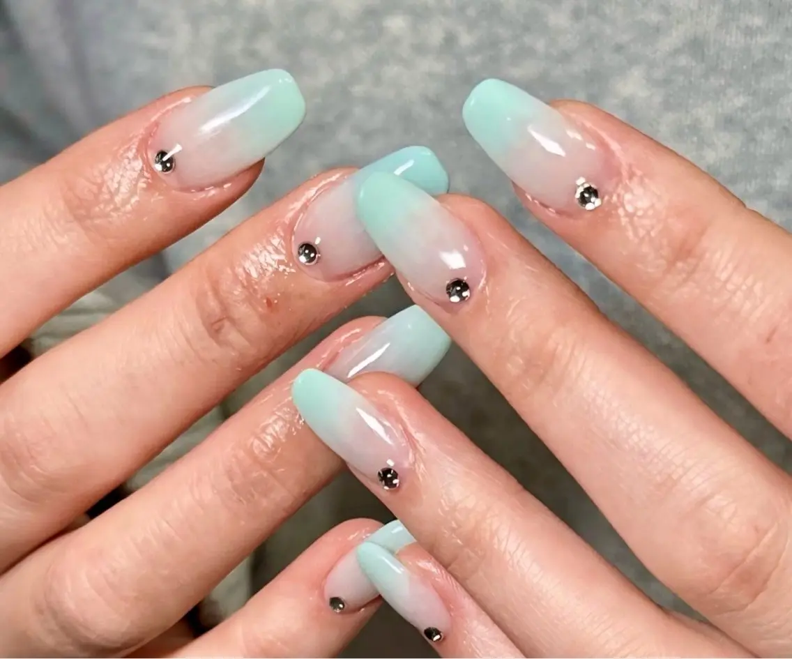 ネイル グリーン ハンドネイル STELLA川口店 yamazakiのネイルデザイン