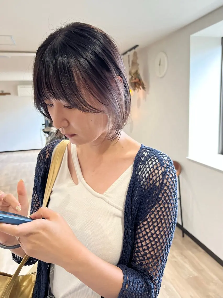 【🌱艶×アクセント】小顔魅せカット + 透明感カラー + インナーカラー + オージュアトリートメント【ブリーチ込】の写真