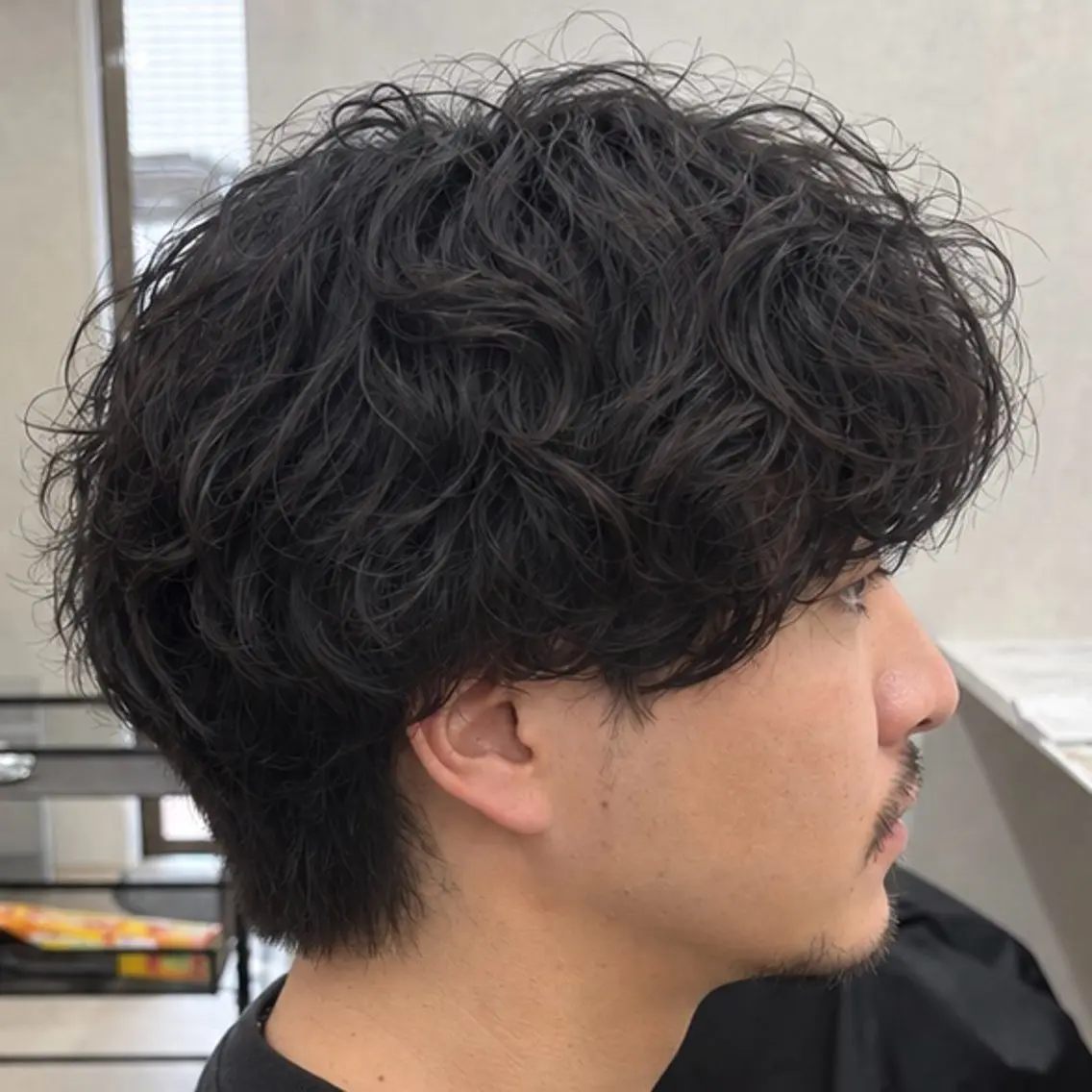 パーマ メンズ カット パーマ シースルーマッシュ 🍒毛流れ🖤アヤネのヘアスタイル