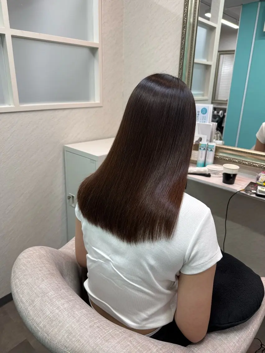 セミロング 縮毛矯正 ヘッドスパ 髪質改善/縮毛矯正 アンナ🍊のヘアスタイル
