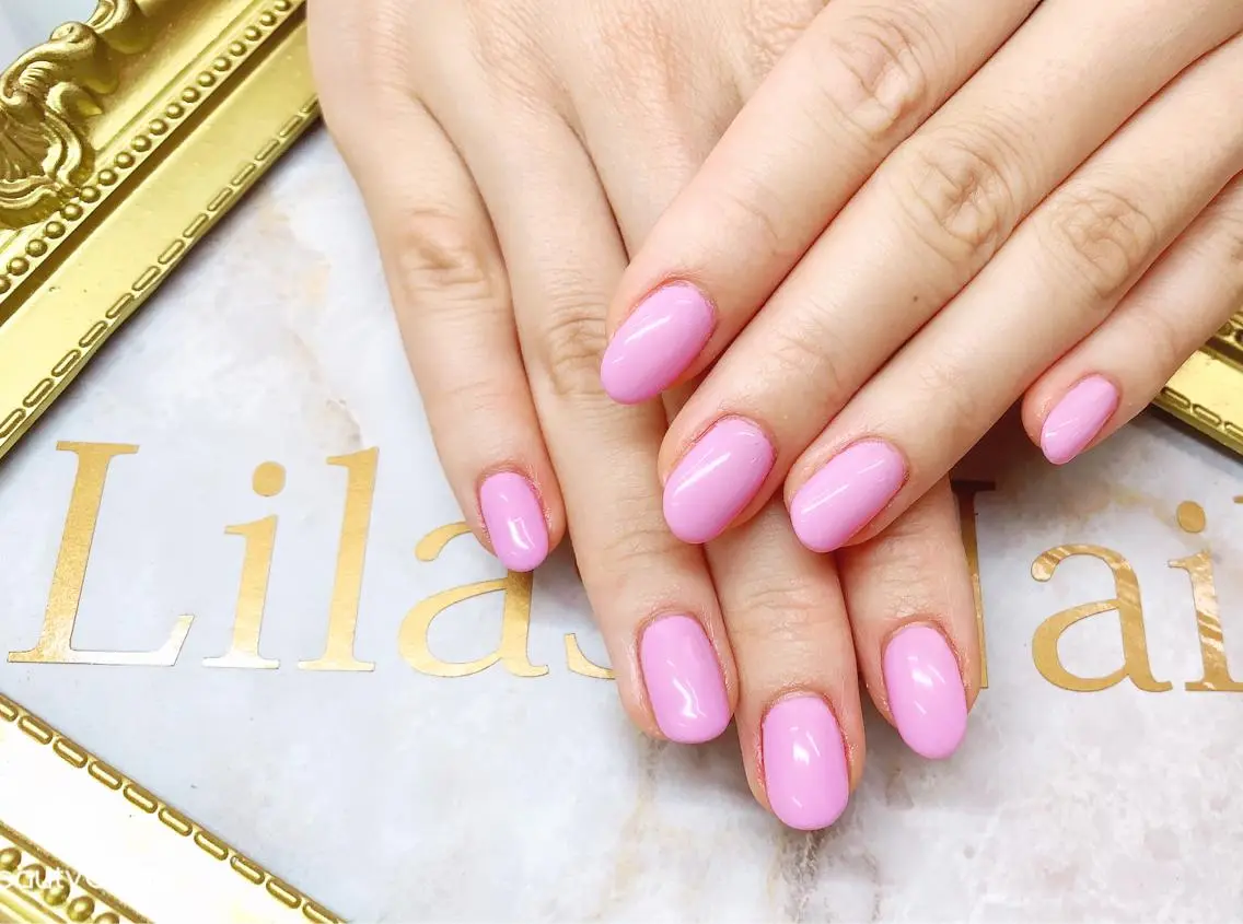 ネイル ジェルネイル ハードジェル ロングネイル ニュアンスネイル ワンカラーネイル Lilas Nailのネイルデザイン