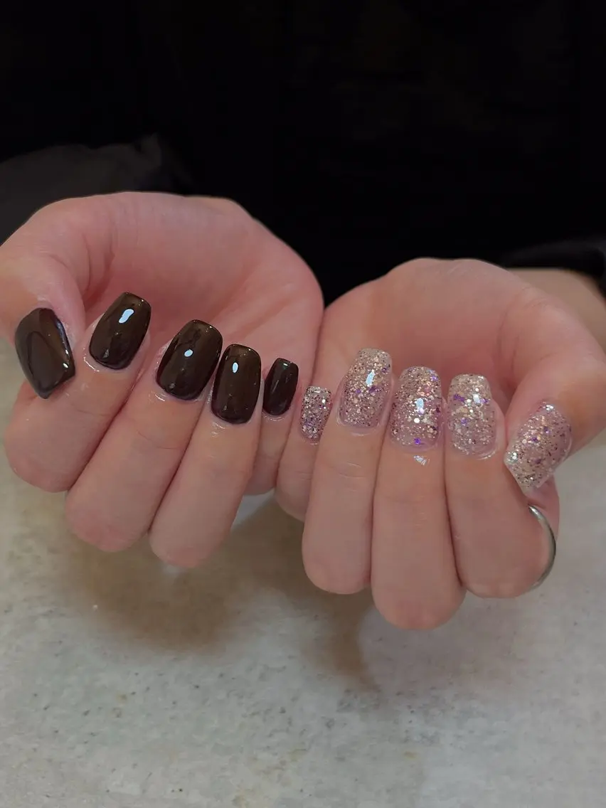 ネイル ラメ(グリッター) シンプルネイル ハンドネイル r.nailBY α 大阪福島区/岸本🧸のネイルデザイン