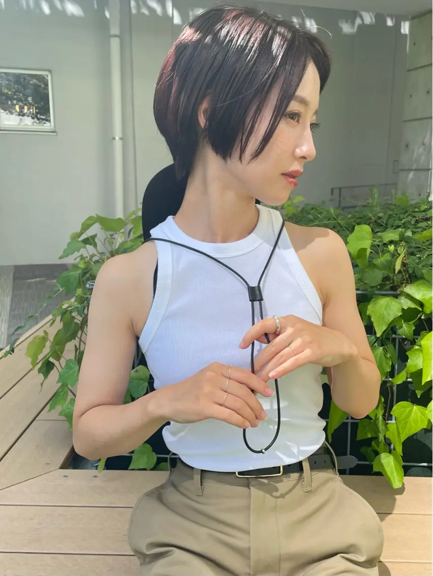 ショート ショートヘア 透明感カラー レイヤーカット りなのヘアスタイル