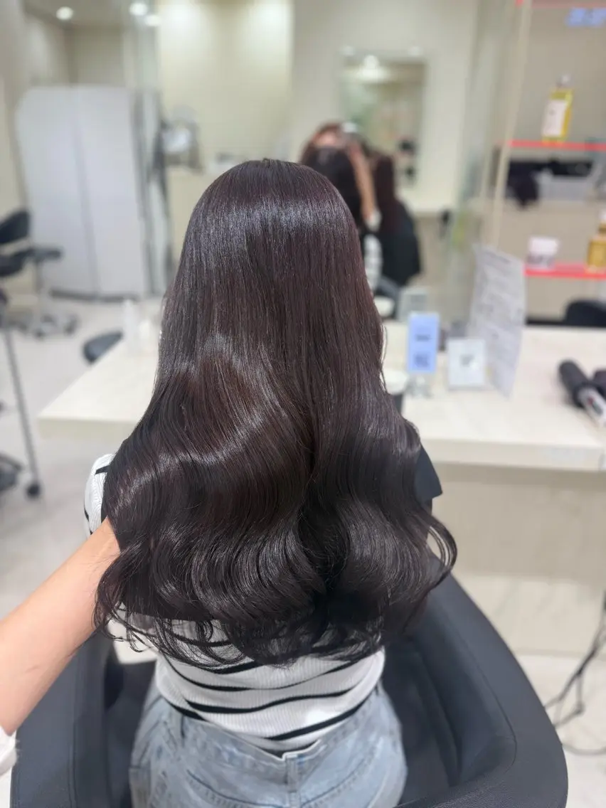 ロング 🎀🫧透明感 ピンクラベンダー💟のヘアスタイル