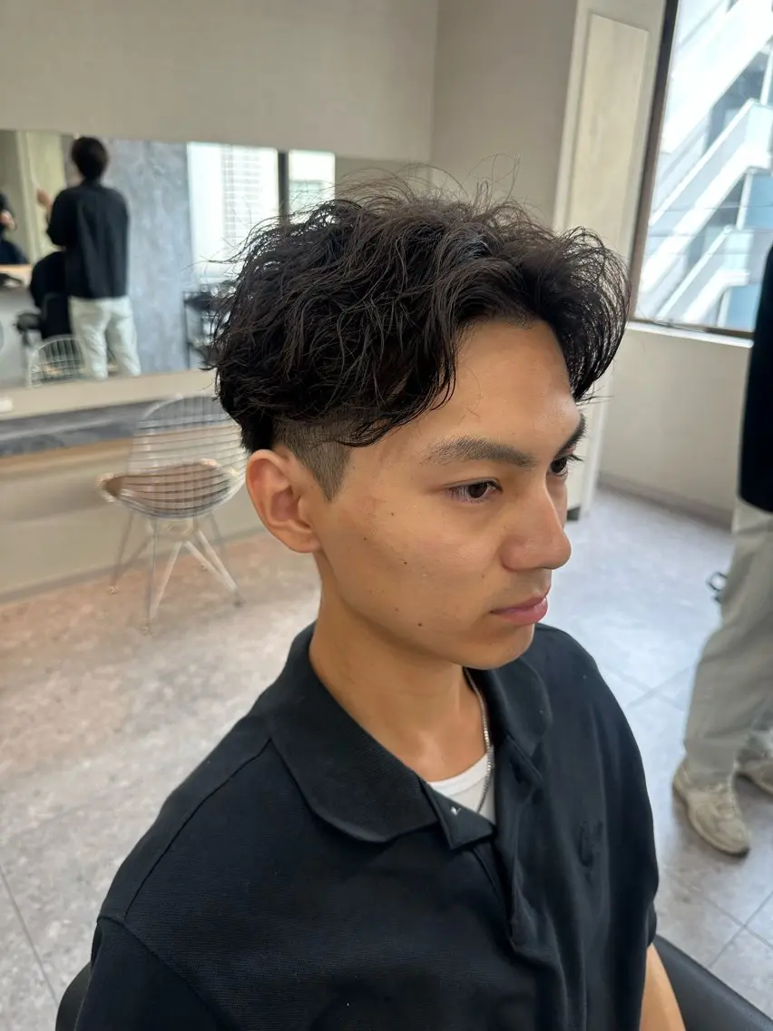 ショート パーマ メンズ メッシュパーマ支持率 ◎大宮/隼也のヘアスタイル