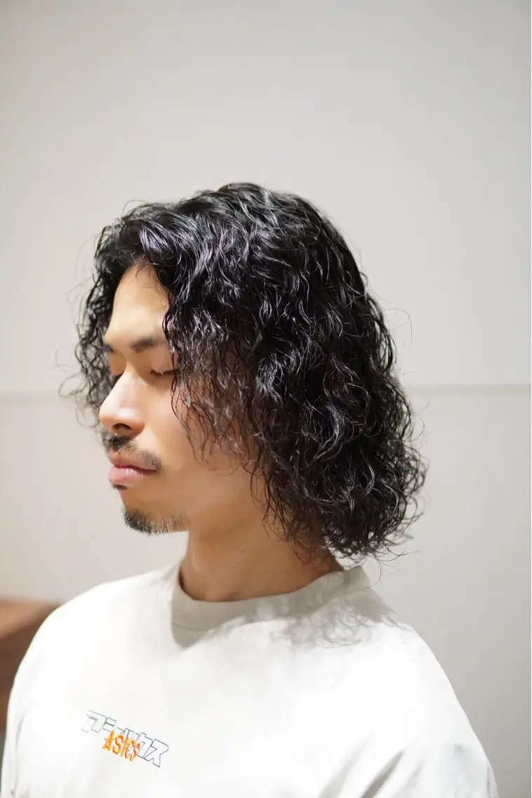 ロング パーマ メンズ メンズ特化◎似合わせ 理美容師 いさかのヘアスタイル
