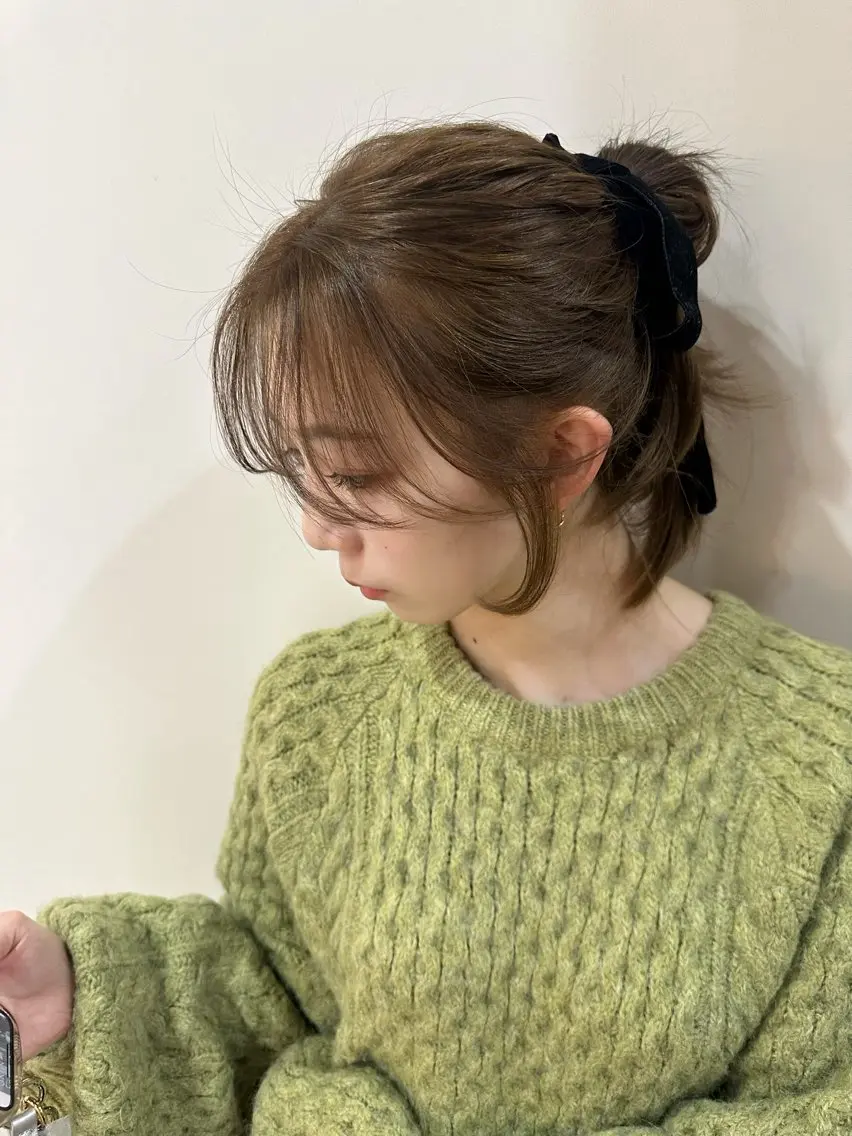 カラー ベージュカラー ブリーチ ダブルカラー ブリーチなしカラー オリーブベージュ Re;tique🎀 ／ricoのヘアスタイル