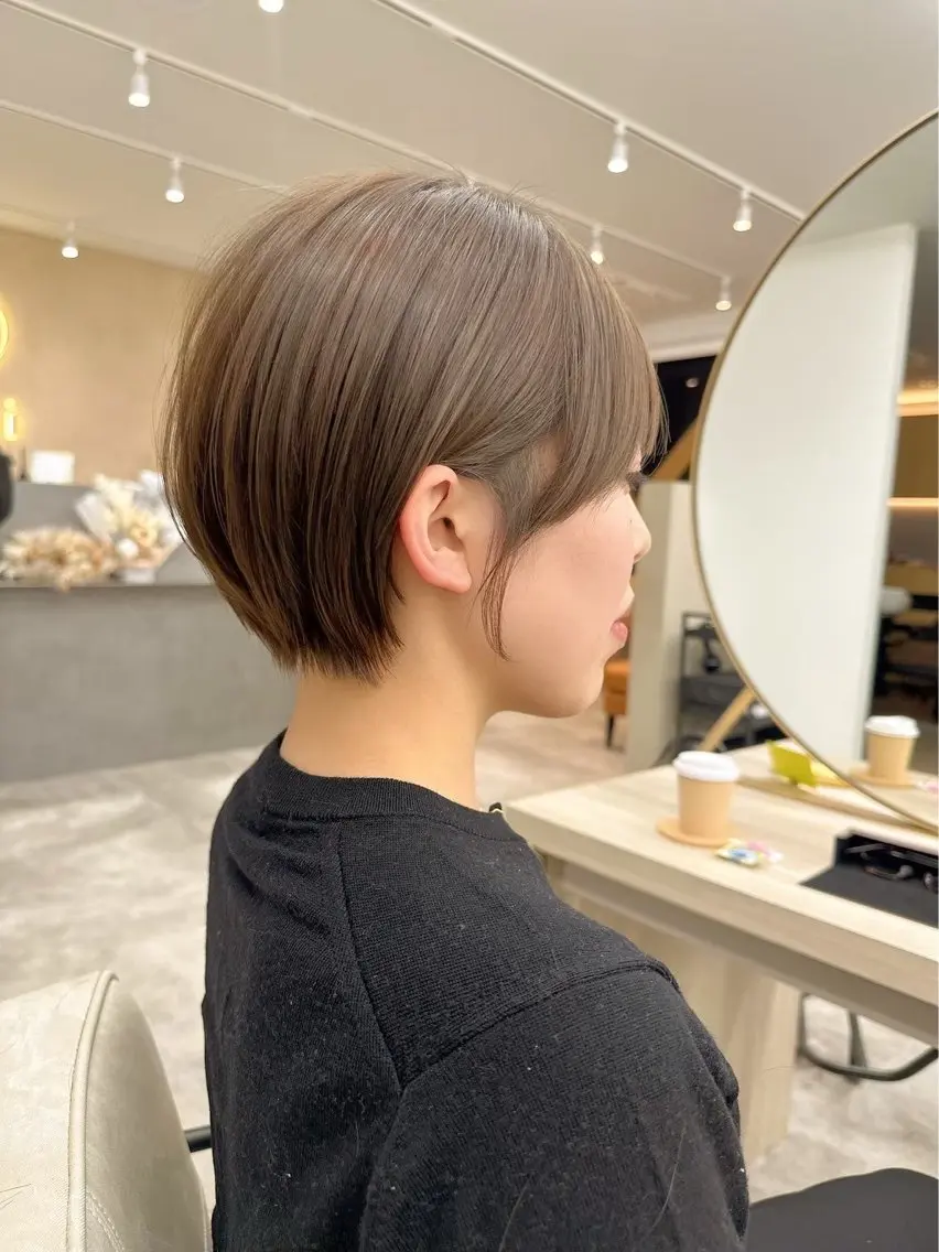 ショート ショートヘア 縮毛矯正 なな/透明感カラー /自由が丘のヘアスタイル