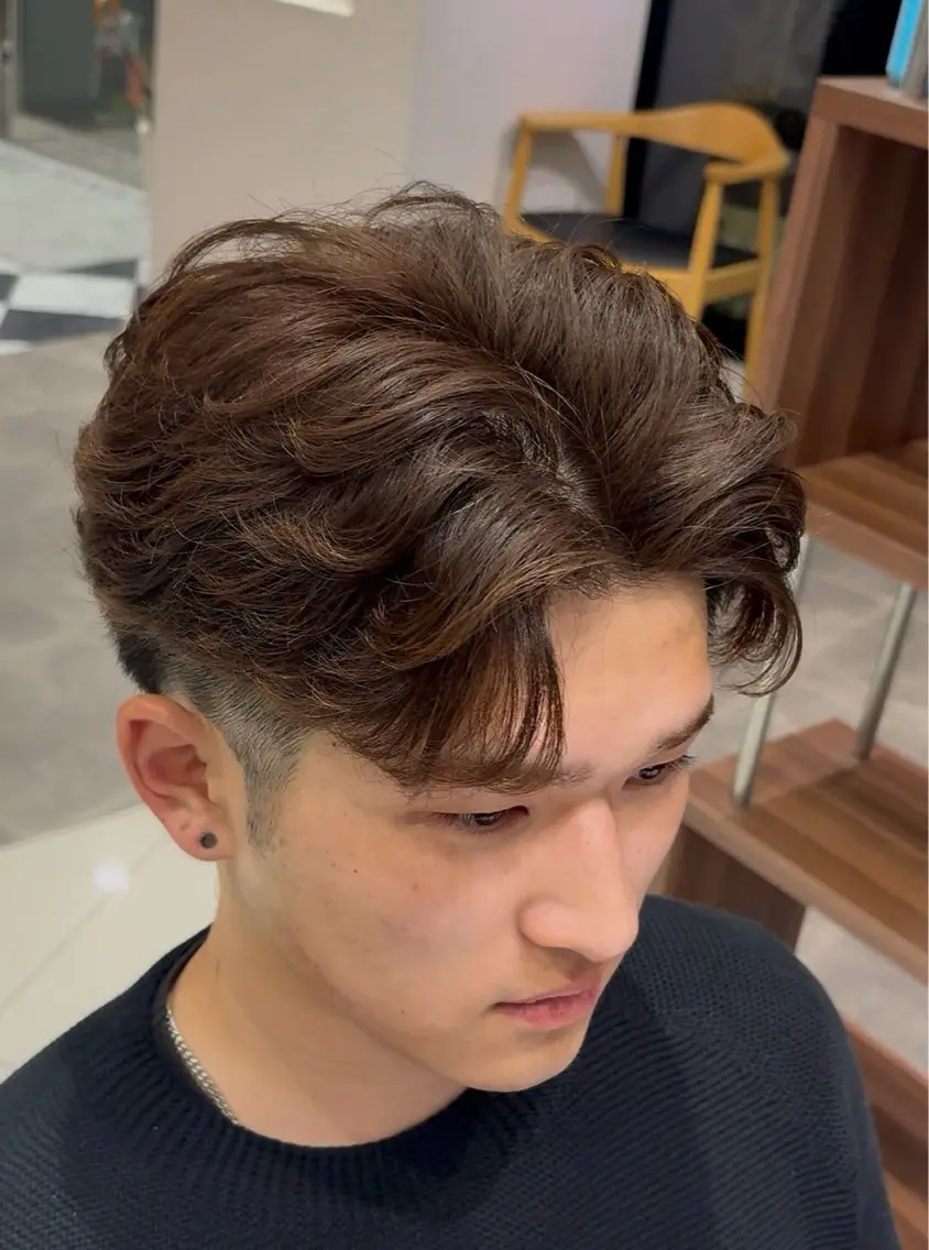 メンズ メンズパーマ 藤原 幸大のヘアスタイル