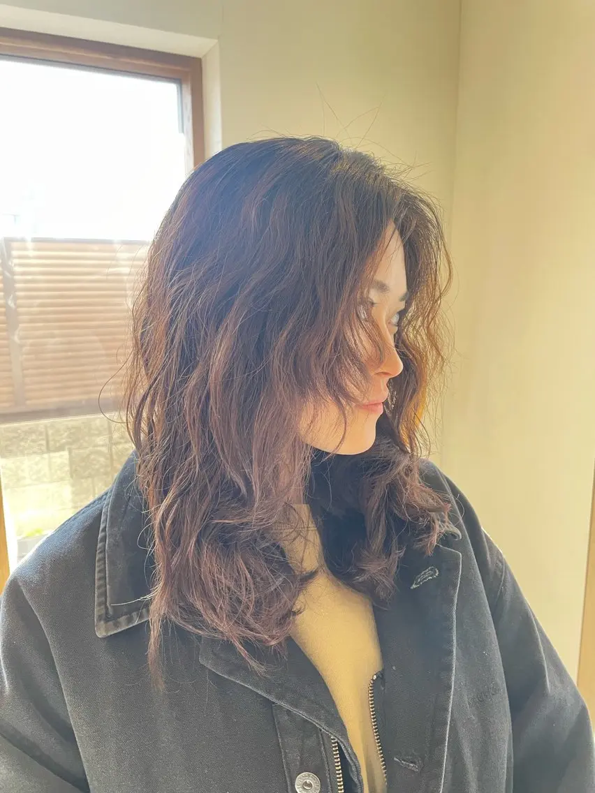 セミロング セミロングパーマ カット ボブ/艶カラー 鎌倉/MIHO🌼のヘアスタイル