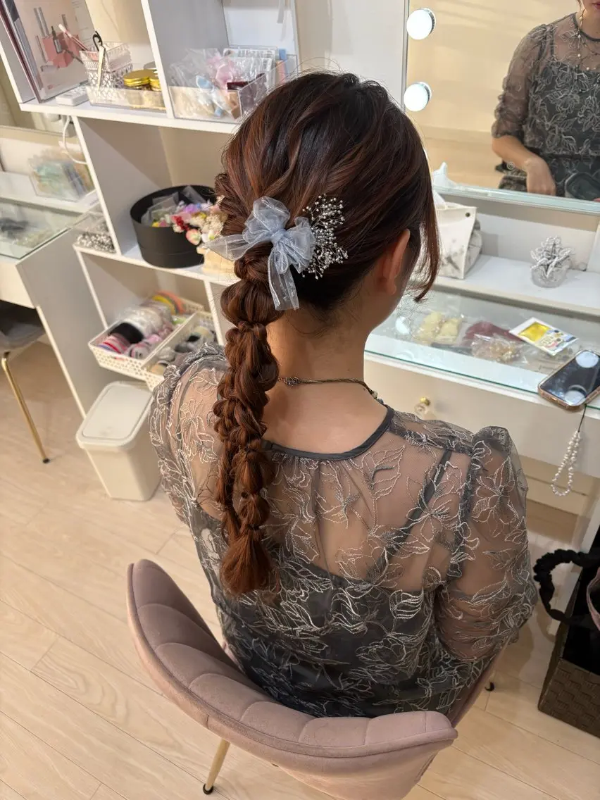ロング ヘアアレンジ ヘアセット ヘアセットサロン /上坪愛美のヘアスタイル