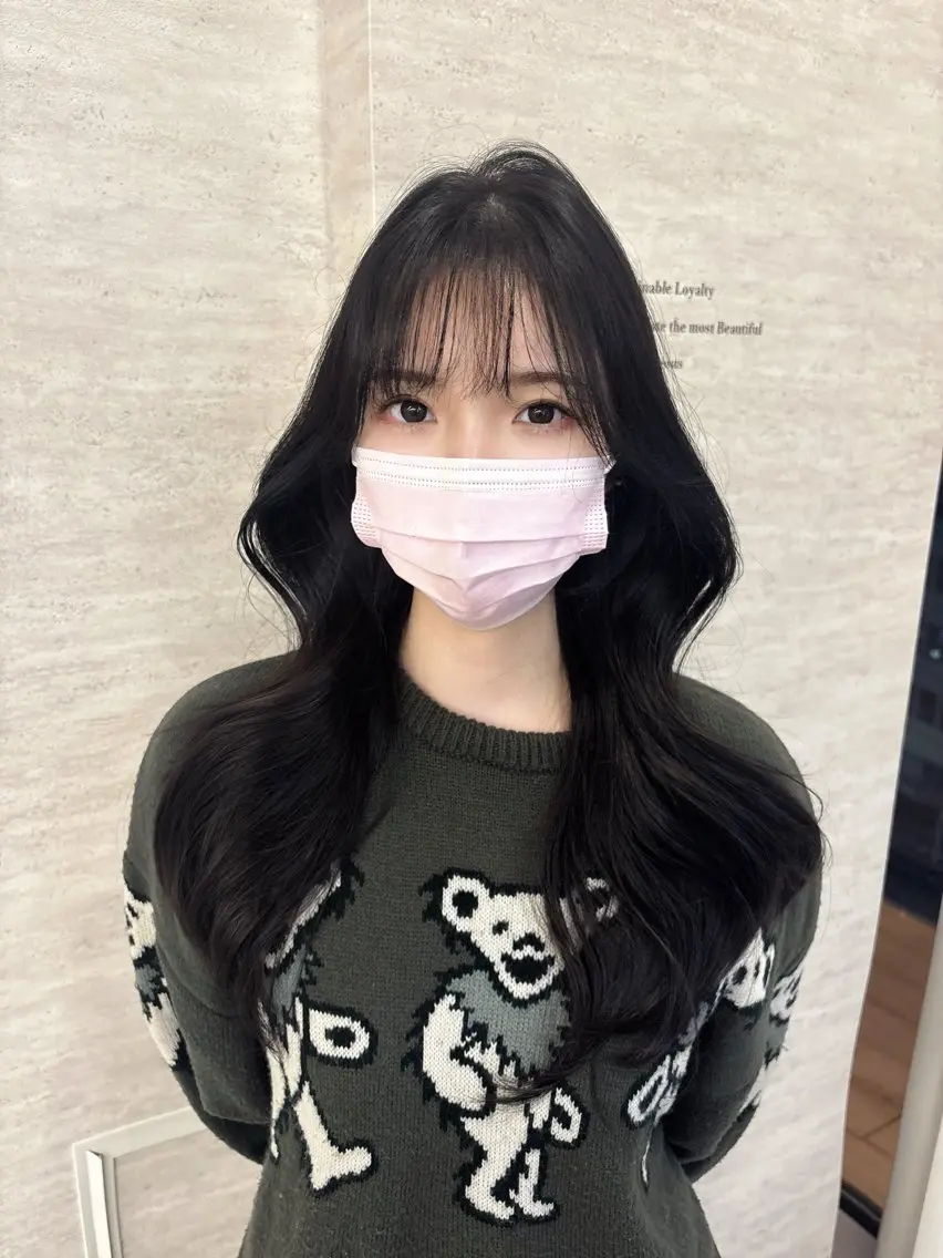 ロング カラー ヘアアレンジ ヘアセット JUNO韓国ヘア MIAN.⋆𝜗𝜚のヘアスタイル