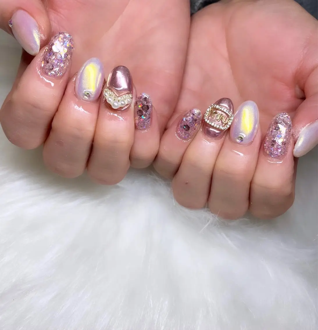 ネイル アートネイル 成人式 フットネイル フレンチネイル ジェルネイル ハンドネイル nail salon fee(フィー)のネイルデザイン
