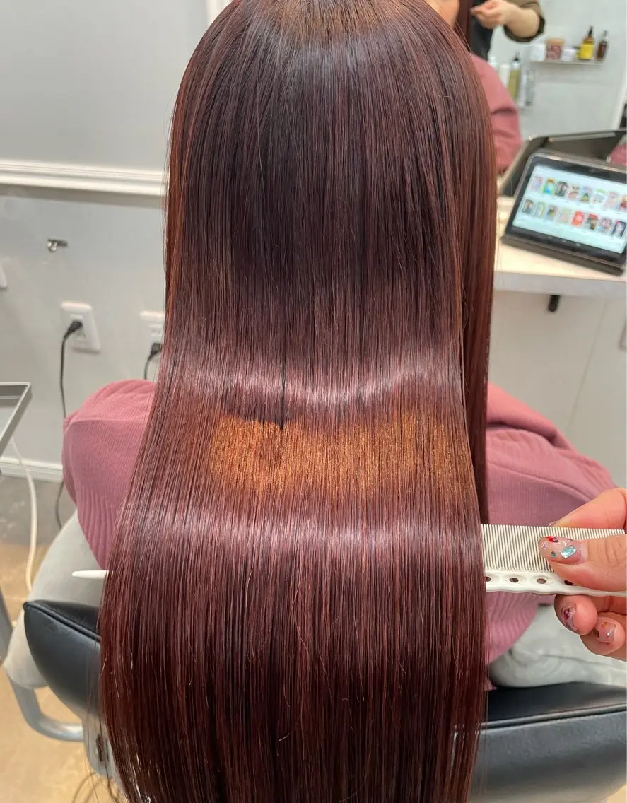 ミディアム カラー 髪質改善 トリートメント カット ヘアカラー トリートメント スタイリスト /仲川葵のヘアスタイル
