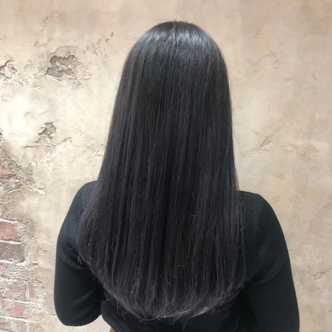 セミロング カラー アッシュ アッシュグレー ダークアッシュ 顔周り/くびれヘア 韓国ヘア💕風間るなのヘアスタイル