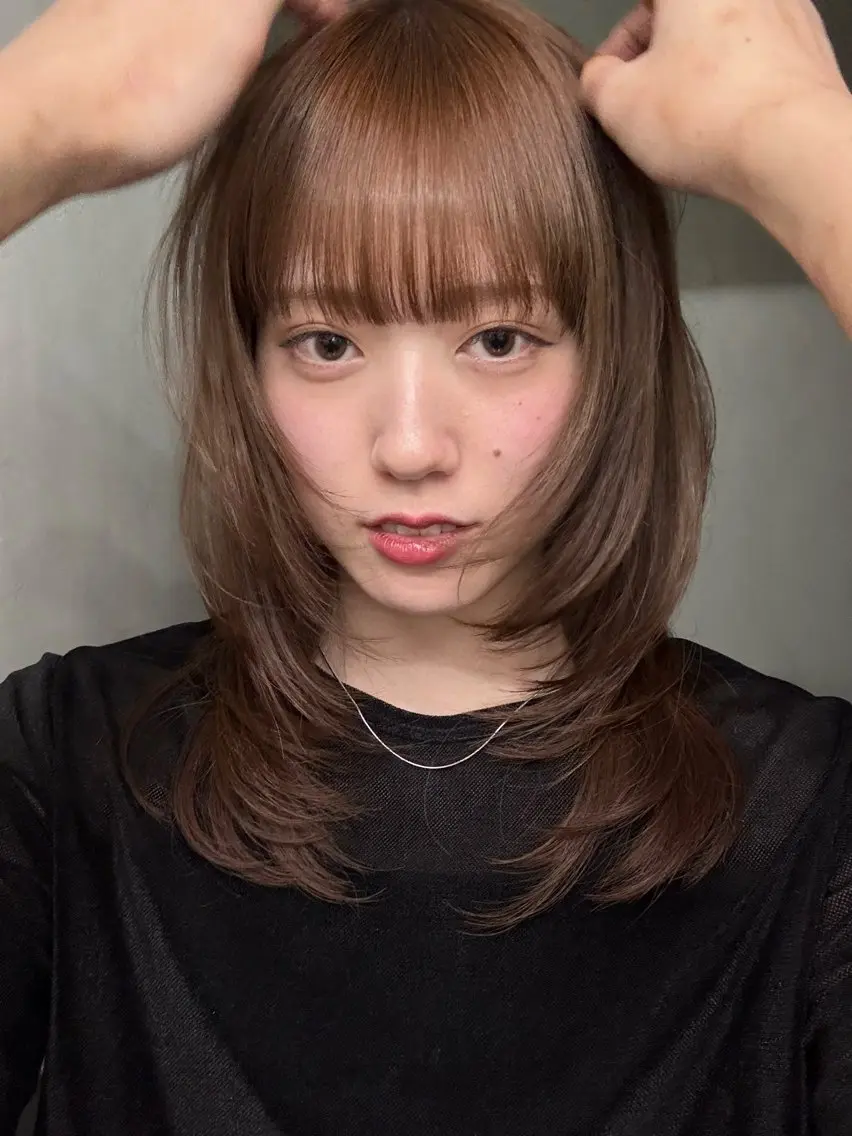 セミロング レイヤーカット 日吉/レイヤー/ 髪質改善/iatoのヘアスタイル
