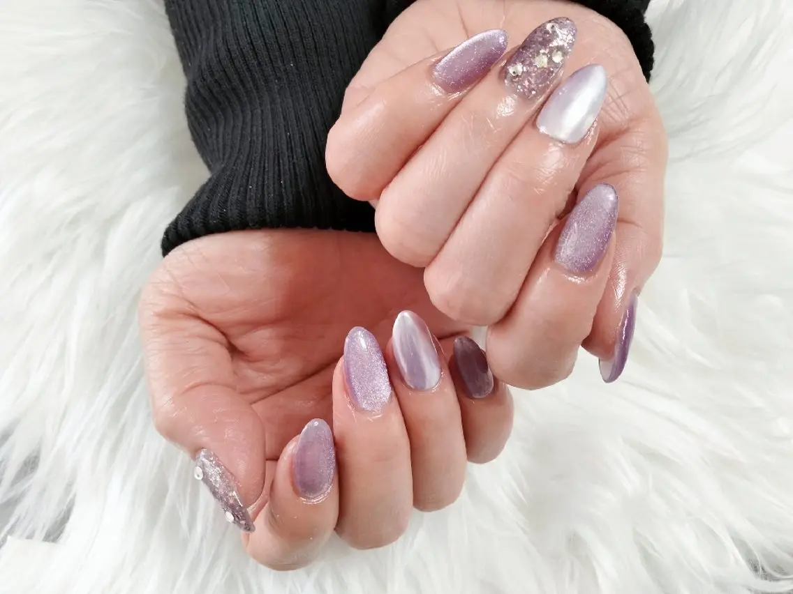 ネイル ジェルネイル パラジェル 冬ネイル Beaubie nailサロンのネイルデザイン