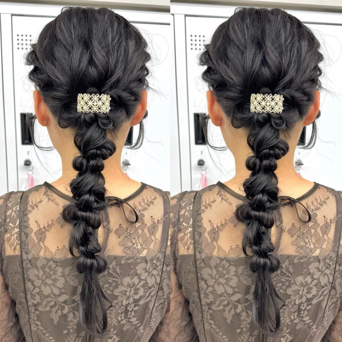 ロング ヘアアレンジ ヘアセット ヘアメ🎀ハイトーン 🩵エクステ🪄しほのヘアスタイル