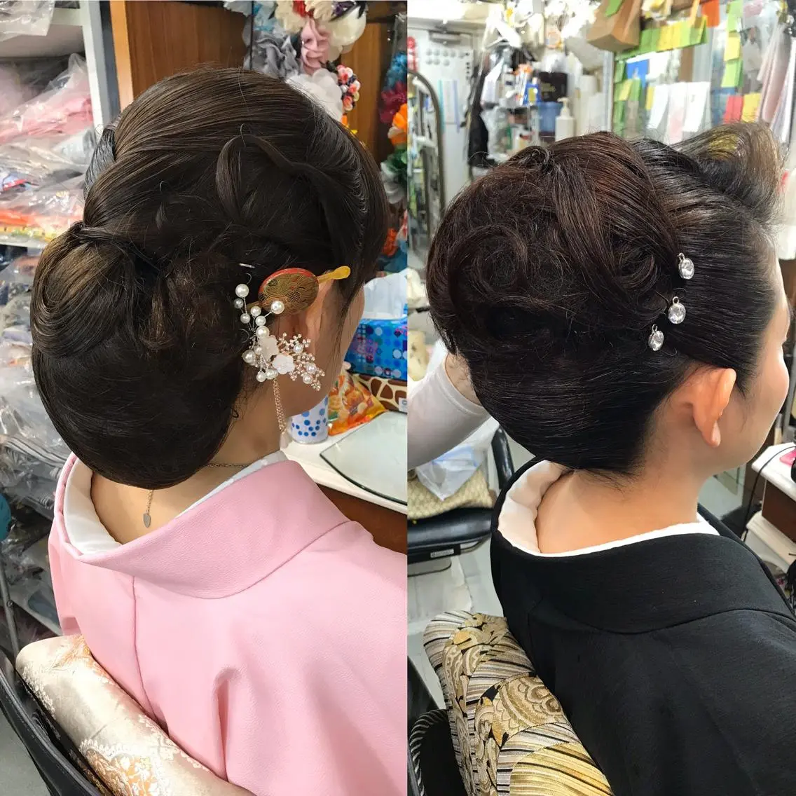 ロング ヘアアレンジ 夜会巻き 上辻 博司のヘアスタイル