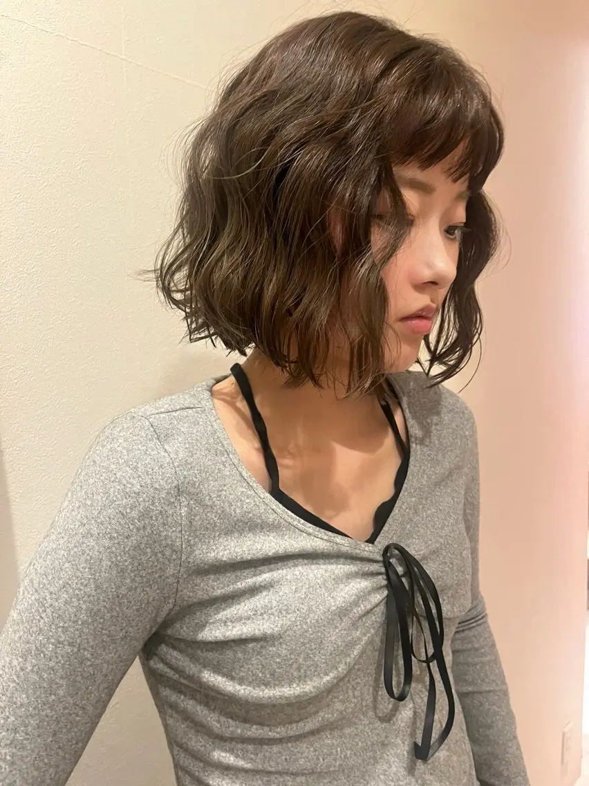 ミディアム カラー ベージュカラー ヘーゼル ヘアカラー Fleur 西 優希のヘアスタイル