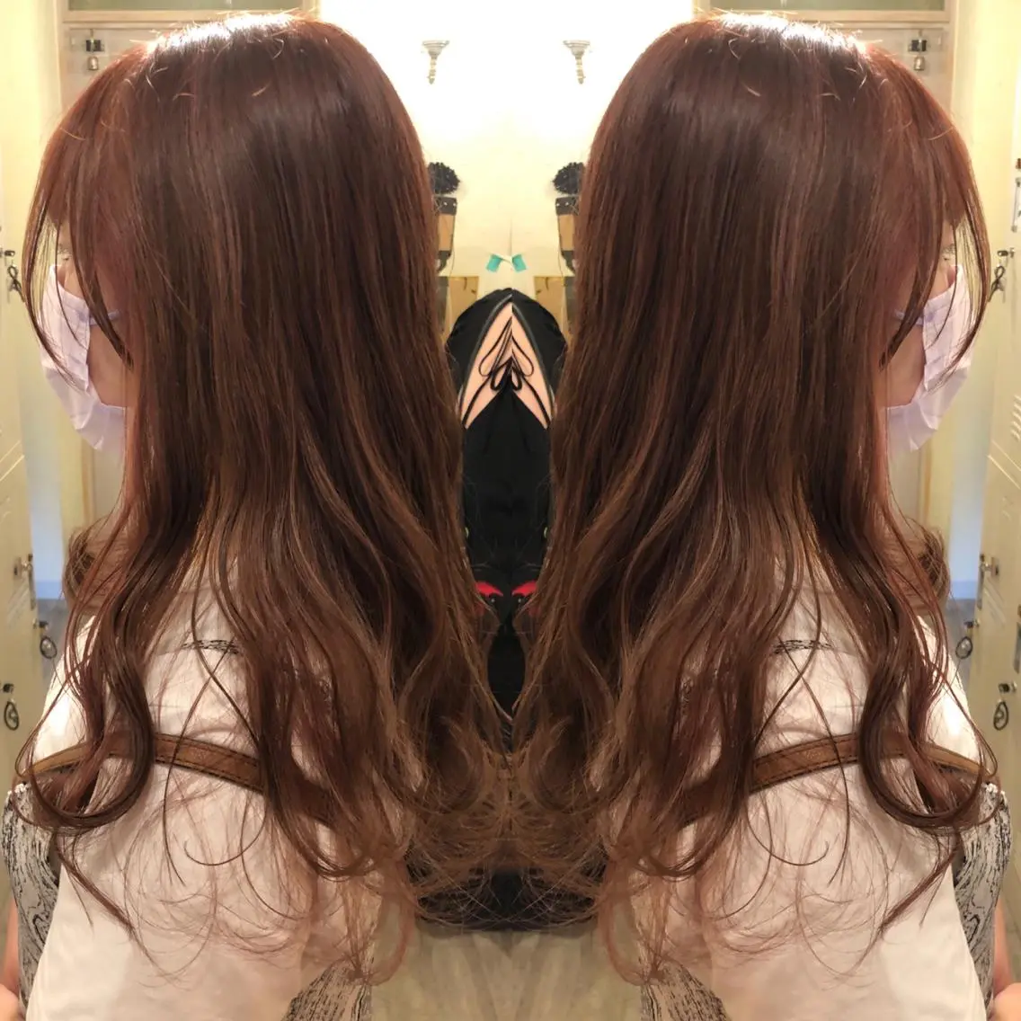 ロング カット ヘアカラー トリートメント 艶カラー🩵💛 NANAのヘアスタイル