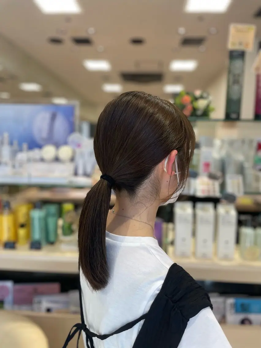 セミロング カラー ベージュカラー クロスパーマ/うる艶 カラー/Kurumiのヘアスタイル
