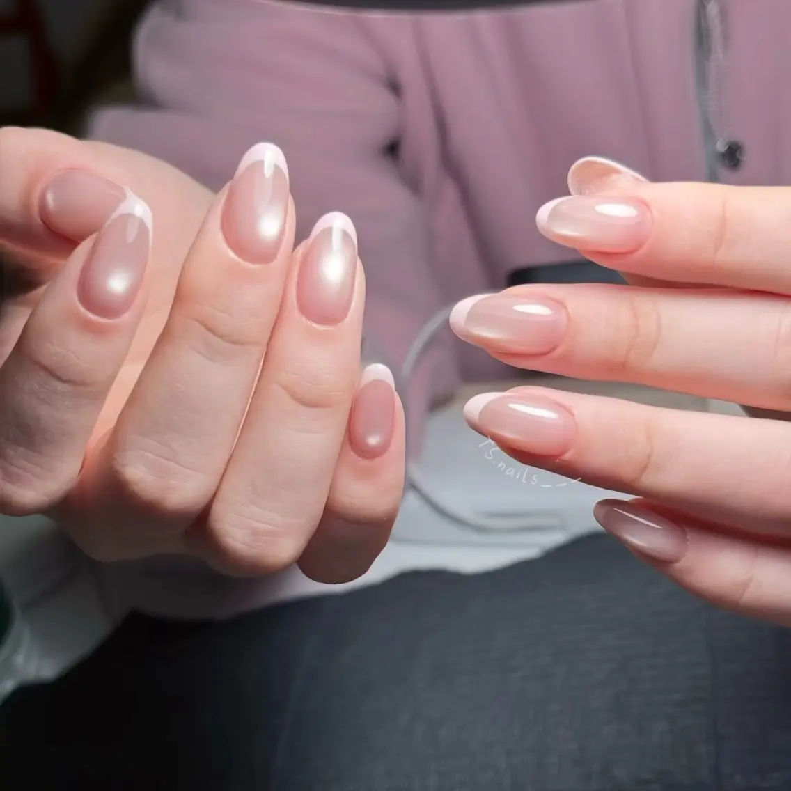 ネイル キラキラネイル マグネットネイル 持ち込み オフィスネイル シンプルネイル TS. nails___のネイルデザイン