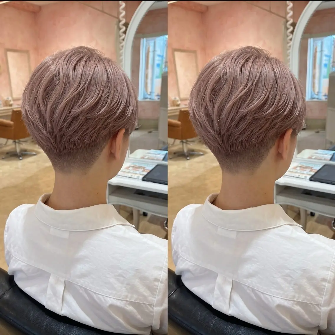 ショート カラー メンズ ヘアカラー おおやま たくみのヘアスタイル