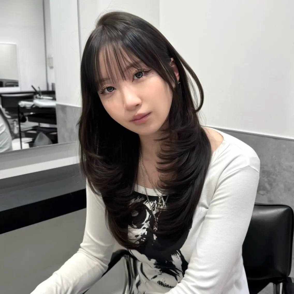 ロング カラー 透明感カラー 韓国風ヘア レイヤーカット カット ヘアカラー トリートメント 韓国系支持率No.1 レイヤー特化/きょうのヘアスタイル