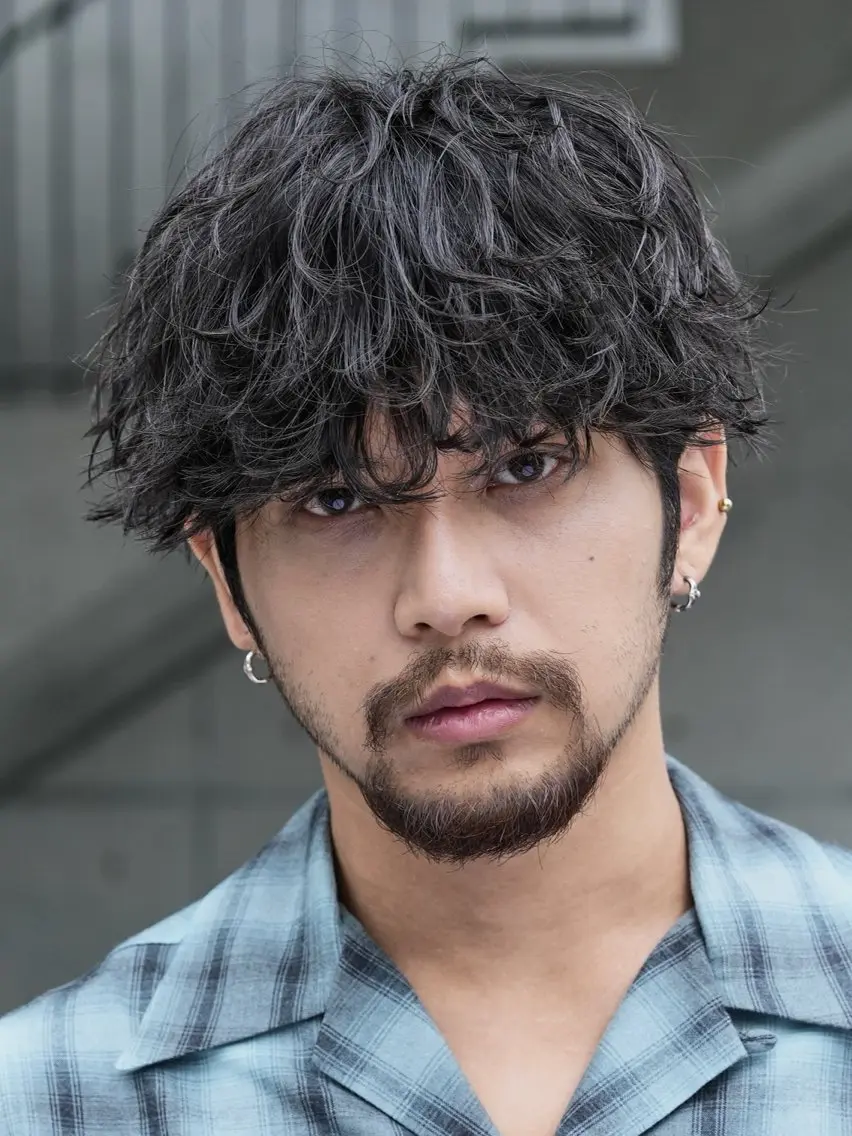 パーマ メンズ カット パーマ fifth park 六反穂 龍介のヘアスタイル
