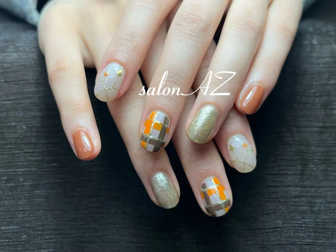 ネイル アートネイル 長さ出し フットネイル フレンチネイル ジェルネイル ハンドネイル salon AZのネイルデザイン