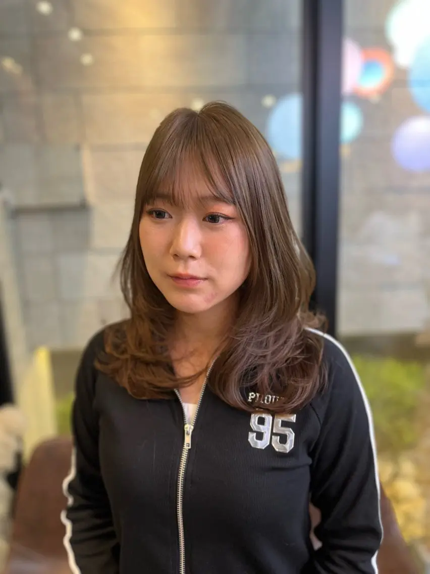 セミロング カラー セミロングレイヤー レイヤーカット カット ヘアカラー haruka ♡レイヤー/透明感のヘアスタイル