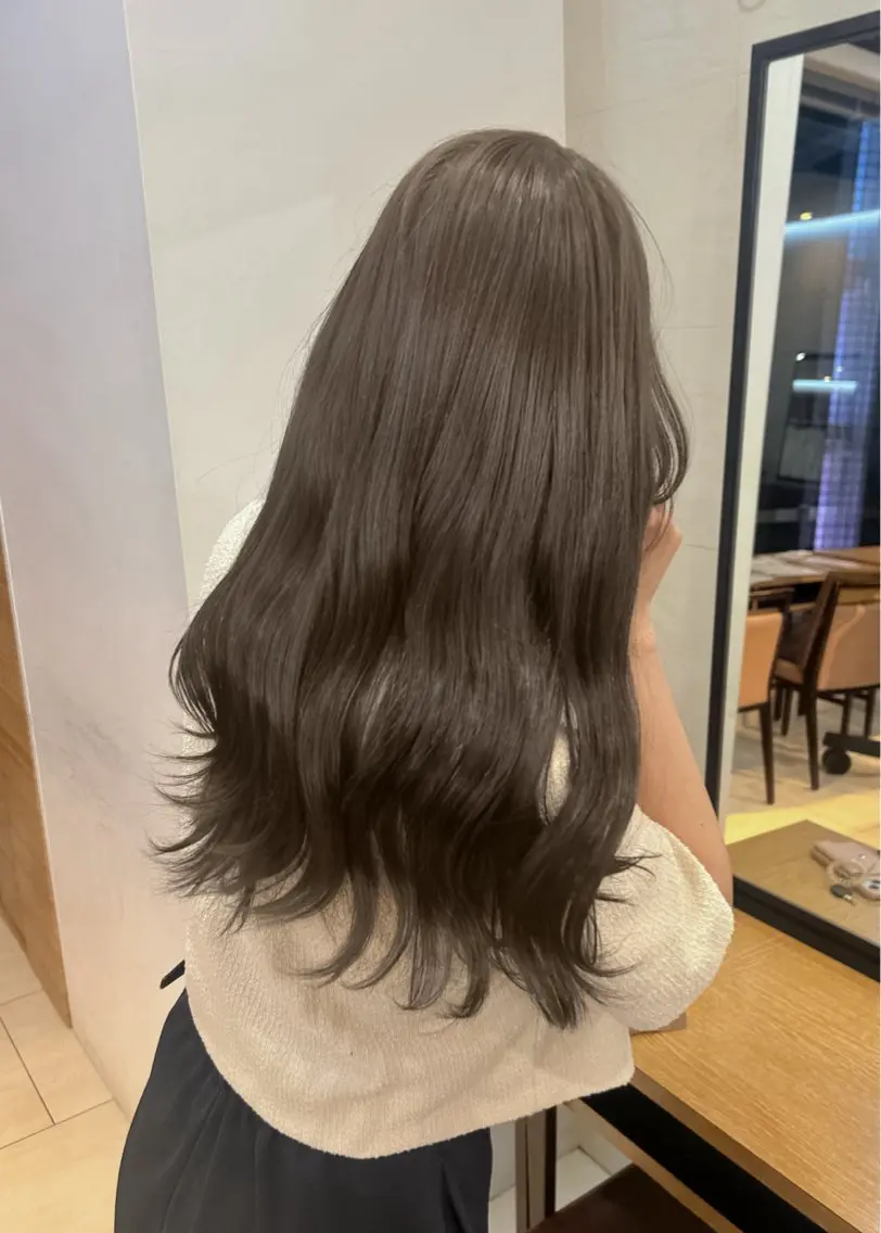 【新規限定メニュー】オリーブカラー🫒＋marbb＋集中ケアトリートメント𓂃🫧‪の写真