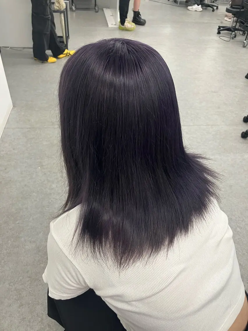 セミロング カラー ヘアアレンジ 💓色落ちまで綺麗な 垢抜けカラー💓のヘアスタイル