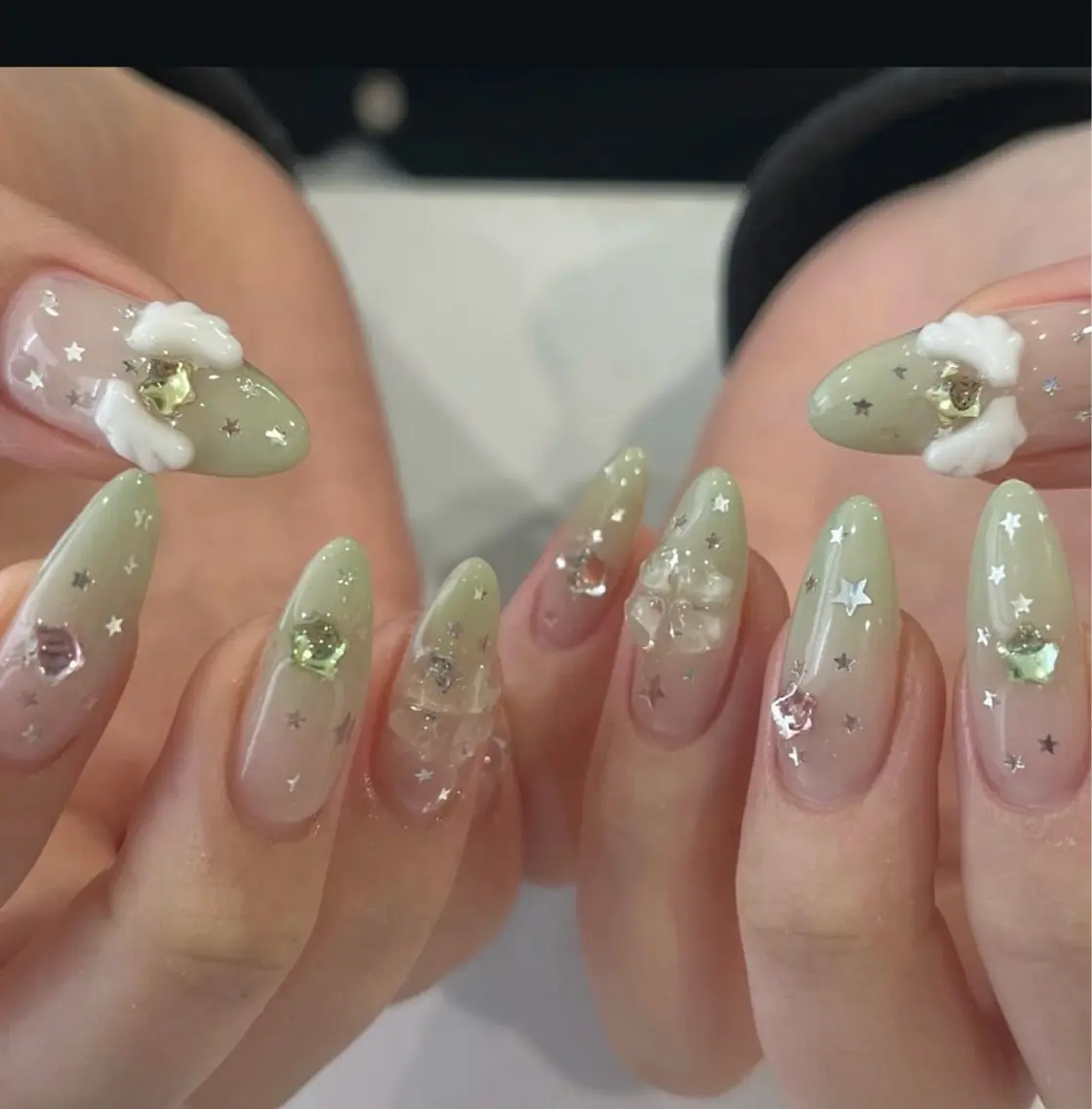 ネイル 韓国ネイル 持ち込み ニュアンスネイル ネイルチップ ハンドネイル TABI ANA.CHUOのネイルデザイン