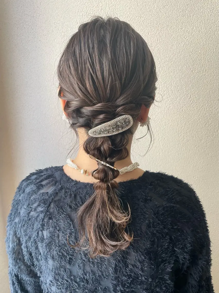 ロング ヘアアレンジ 結婚式・ブライダル ヘアセット 沢田 瞳のヘアスタイル