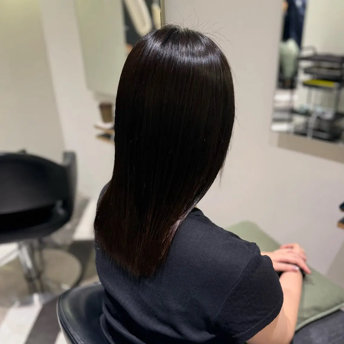 セミロング パーマ 縮毛矯正 縮毛矯正 縮毛矯正 ⟡ シモヤルカのヘアスタイル