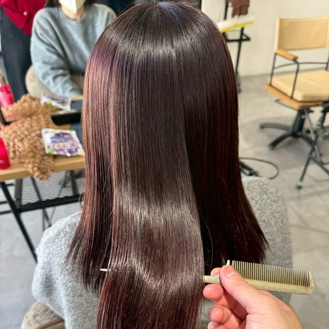 カラー ブリーチ ブラウンカラー 透明感カラー ブリーチなしカラー レッドカラー ヘアカラー 天王町×艶感 カラー 🍒紗耶🍒のヘアスタイル