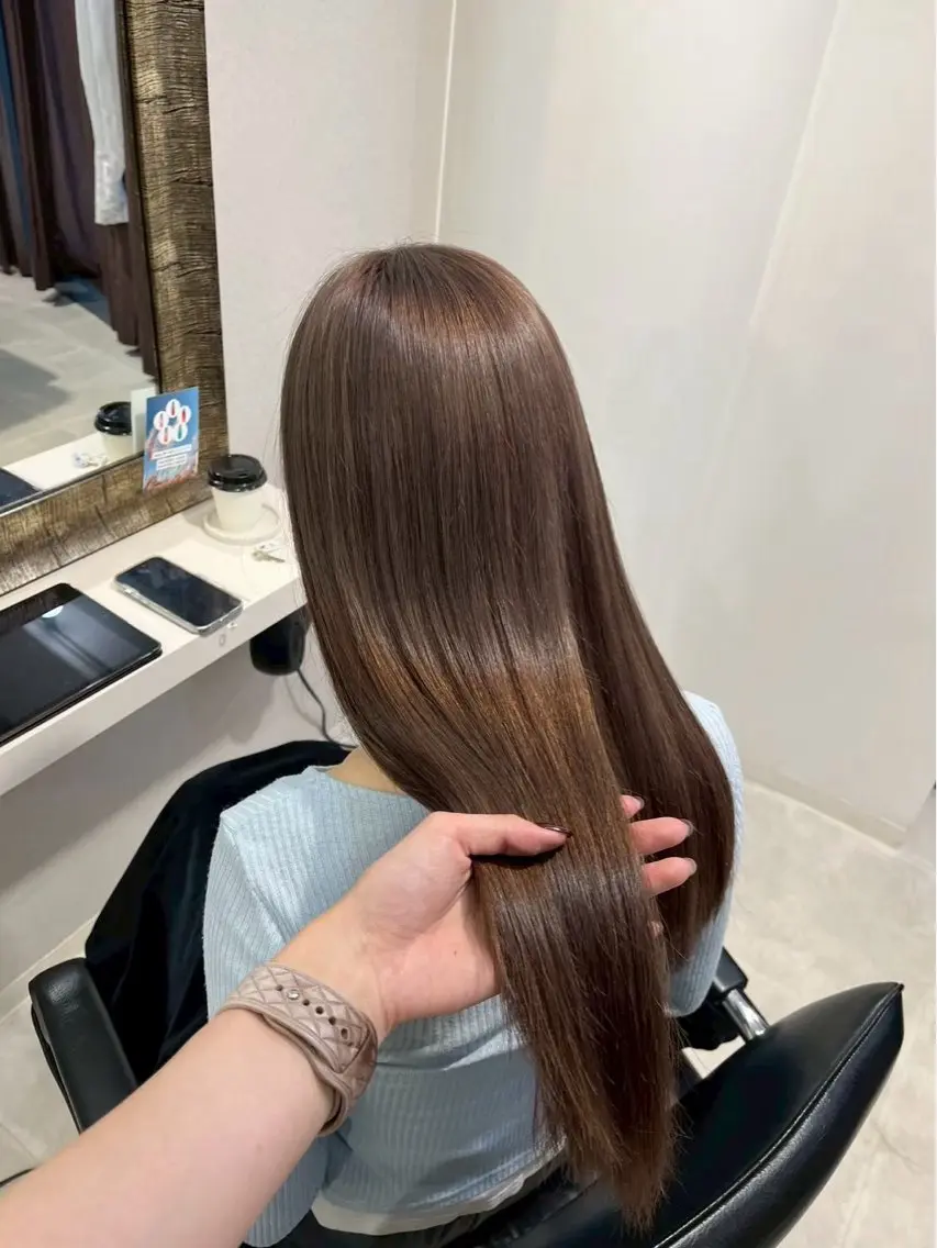 ロング 縮毛矯正 beleef. yunaのヘアスタイル