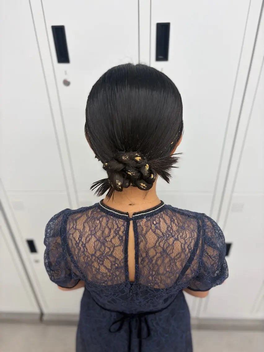 ミディアム ヘアアレンジ ヘアセット 羽エクステ┆ボブ ┆アレンジ🖤桃覇のヘアスタイル