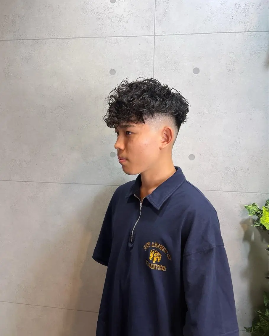 パーマ メンズ カット パーマ 角田 瀬名のヘアスタイル