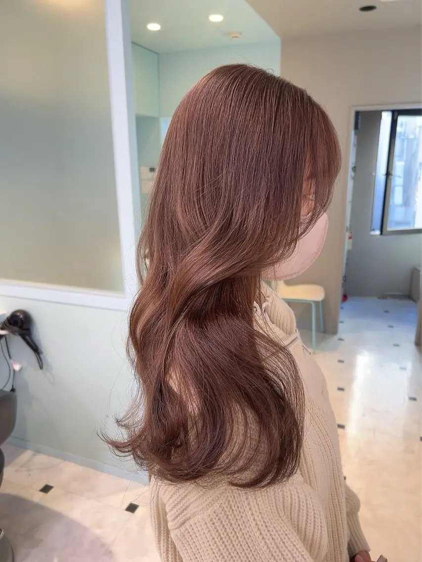 セミロング カラー ヘアカラー トリートメント ヘッドスパ ヘアセット 🥞ベージュ系カラー 【すずきりほ】🥞のヘアスタイル